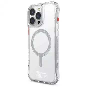 Capa SKINARMA Saido para iPhone 16 Pro 6,3 polegadas com carregamento magnético Clear