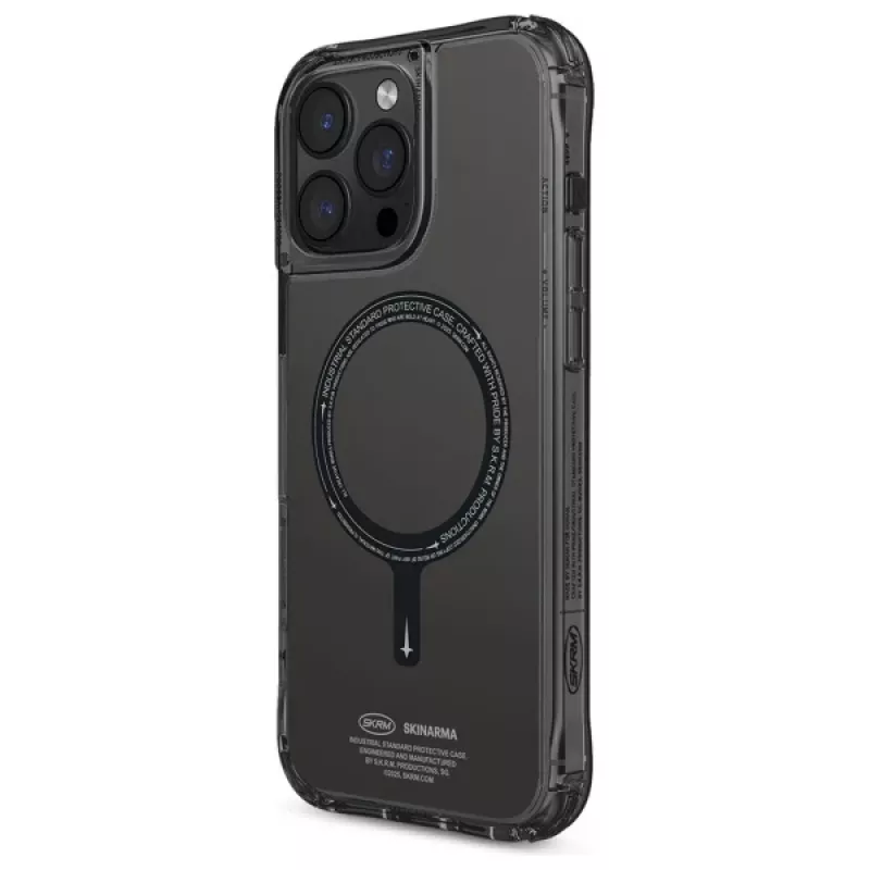 Capa Skinarma Saido para iPhone 16 Pro 6,3 polegadas com carregamento magnético preta