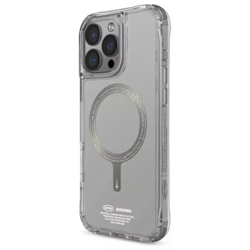 Capa Skinarma Saido para iPhone 16 Pro 6,3 polegadas com carregamento magnético titânio