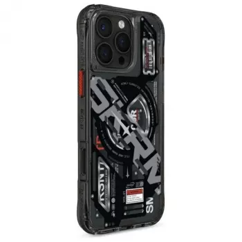 Capa Skinarma Ekho para iPhone 16 Pro 6,3 polegadas com carregamento magnético preta