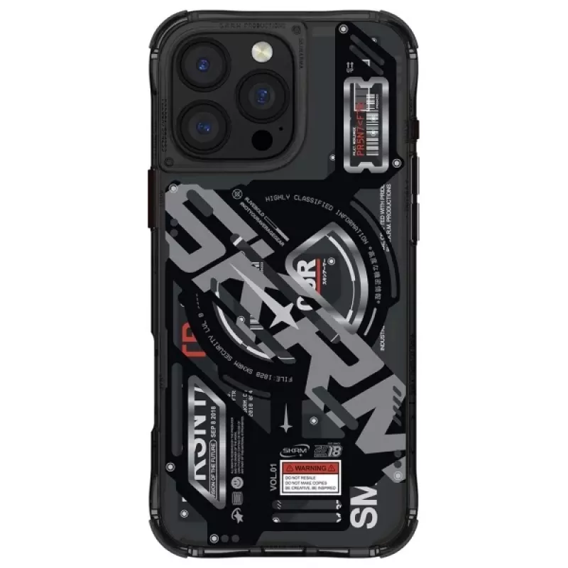 Capa Skinarma Ekho para iPhone 16 Pro 6,3 polegadas com carregamento magnético preta