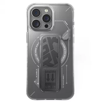 Capa Skinarma Helio para iPhone 16 Pro 6,3 polegadas com carregamento magnético + suporte de aderência titânio