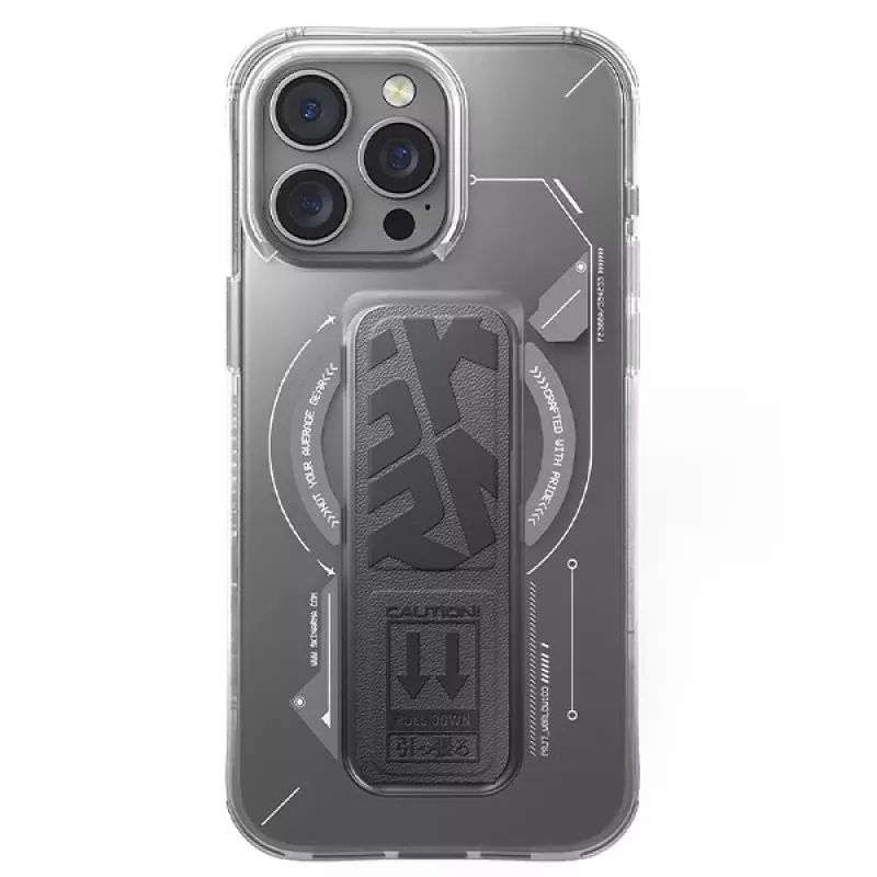 Capa Skinarma Helio para iPhone 16 Pro 6,3 polegadas com carregamento magnético + suporte de aderência titânio