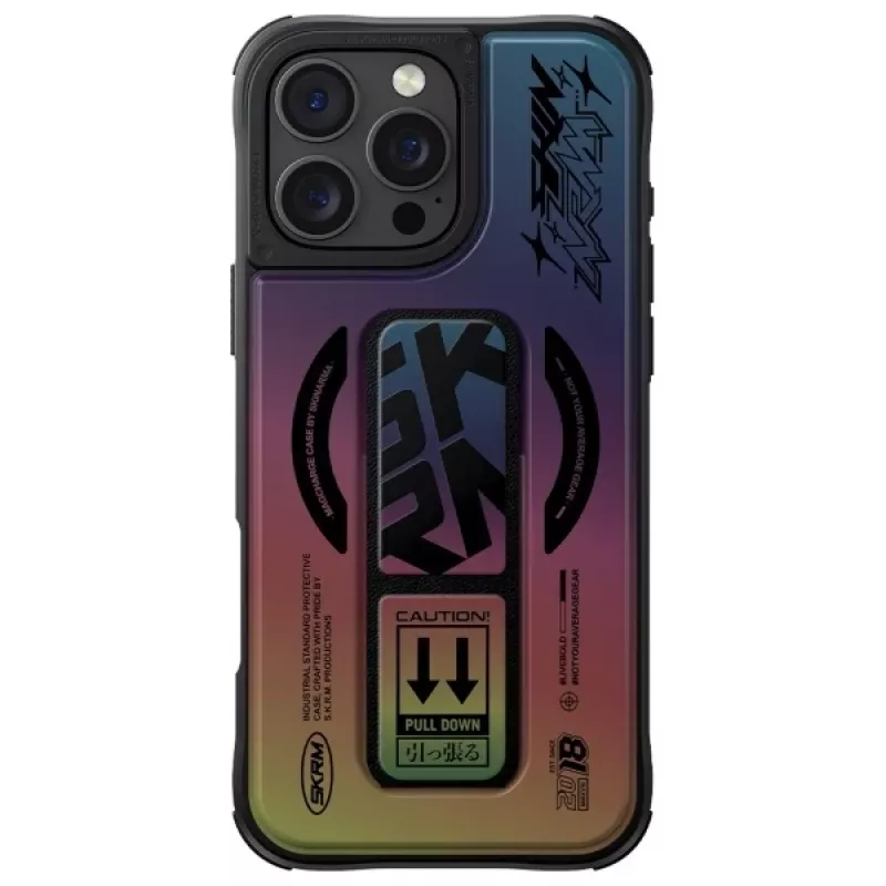 Capa com suporte de aderência e carregamento magnético SKINARMA Kira Kobai para iPhone 16 Pro 6,3 polegadas Hologram