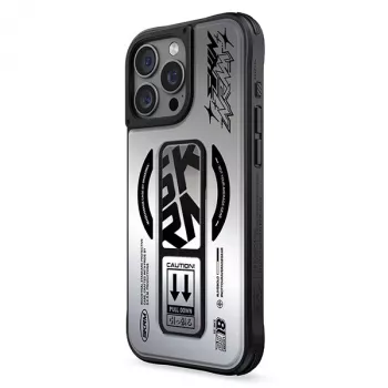 Capa com suporte de aderência e carregamento magnético SKINARMA Kira Kobai para iPhone 16 Pro 6,3 polegadas Chrome