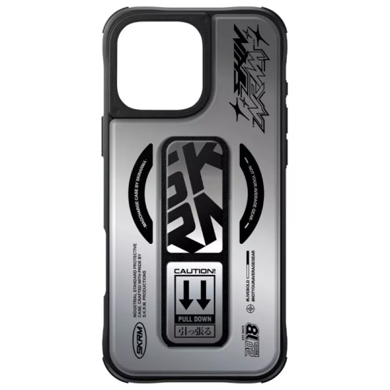Capa com suporte de aderência e carregamento magnético SKINARMA Kira Kobai para iPhone 16 Pro 6,3 polegadas Chrome