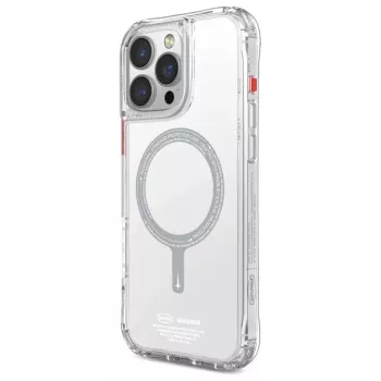 Capa com carregamento magnético SKINARMA Saido para iPhone 16 Pro Max 6,9 polegadas Clear