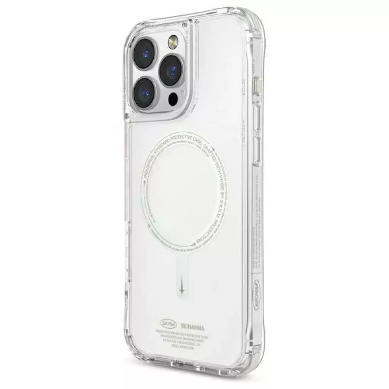 Capa SKINARMA Saido para Apple iPhone 16 Pro Max 6,9 polegadas com carregamento magnético verde (Niteglow)