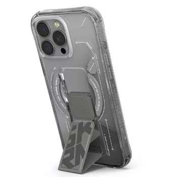 Capa SKINARMA Helio para iPhone 16 Pro Max 6,9 polegadas com carregamento magnético + suporte de aderência titânio