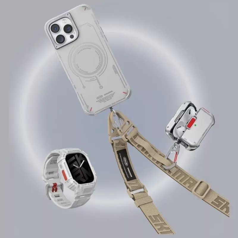 Capa Skinarma Mecha para AirPods Pro 2, Frost Translucent