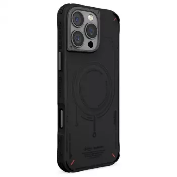 Capa Skinarma Mecha para iPhone 16 Pro 6,3 polegadas, carregamento magnético, preta