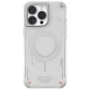 Capa SKINARMA Mecha para iPhone 16 Pro 6,3 polegadas, carregamento magnético, cinzento-claro