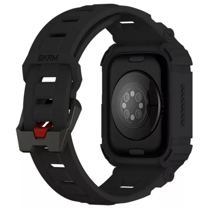 Capa com bracelete 2 em 1 SKINARMA Mecha para Apple Watch 45/44 mm preta