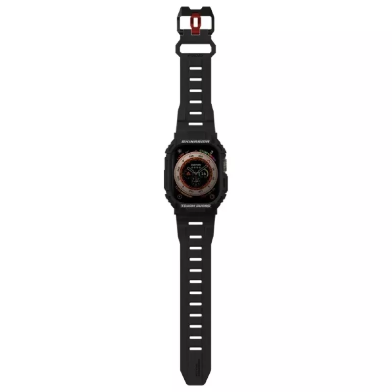 Capa e bracelete 2 em 1 Skinarma Mecha para Apple Watch Ultra 49 mm - preta