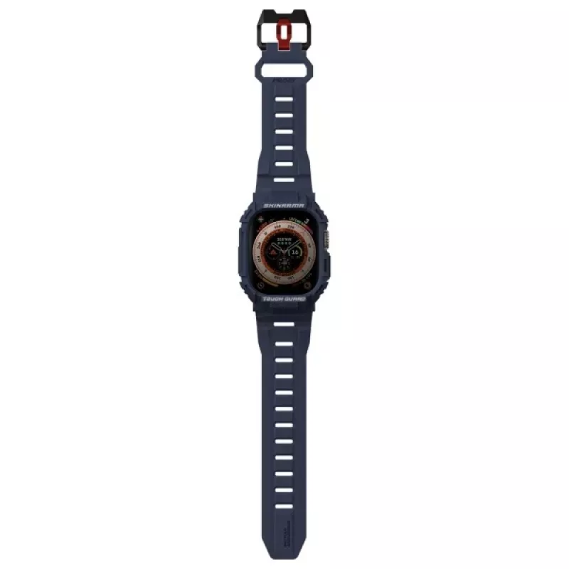 Capa 2 em 1 com bracelete SKINARMA Mecha para Apple Watch Ultra 49 mm azul-marinho