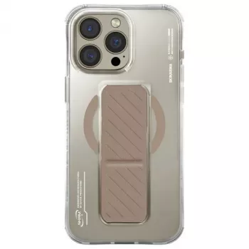 Capa Skinarma Axon com carregamento magnético + suporte de mão para iPhone 16 Pro 6,3