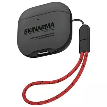 Capa Skinarma Spunk para AirPods 4, pewter green