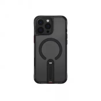 Capa com suporte rotativo 360 com carregamento magnético Skinarma Helix para iPhone 16 Pro preta