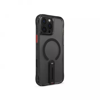 Capa com suporte rotativo 360 com carregamento magnético Skinarma Helix para iPhone 16 Pro preta