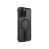 Capa com suporte rotativo 360 com carregamento magnético SKINARMA Helix para iPhone 16 Pro Max, preta