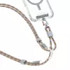 Cordão para telemóvel e cabo 2 em 1 USB-C para USB-C SKINARMA Dyno Ve 80 cm bege