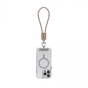 Skinarma Dyno Ve Cabo de Pulso 2-em-1 USB-C para USB-C, 25 cm, Bege