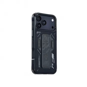 SKINARMA Helio Capa para iPhone 17 Pro Carregamento Magnético + Grip Stand Graphite