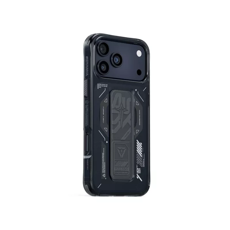 SKINARMA Helio Capa para iPhone 17 Pro Carregamento Magnético + Grip Stand Graphite