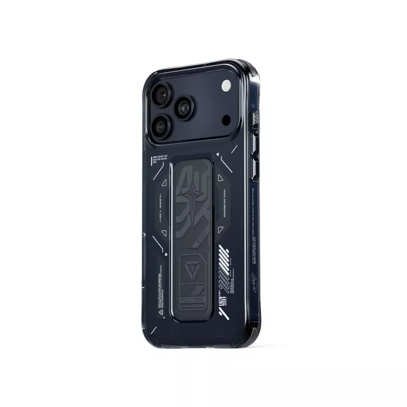 SKINARMA Helio Capa para iPhone 17 Pro Carregamento Magnético + Grip Stand Graphite