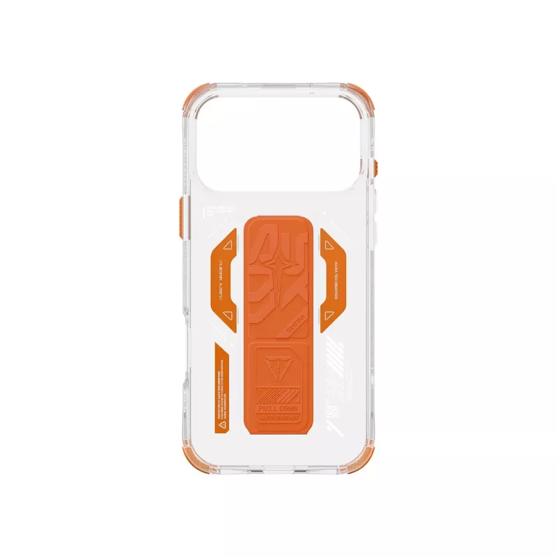 Skinarma Helio Capa para iPhone 17 Pro Max Carregamento Magnético + Grip Stand Laranja