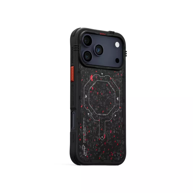 Capa Skinarma Vektor para iPhone 17 Pro com carregamento magnético, preto