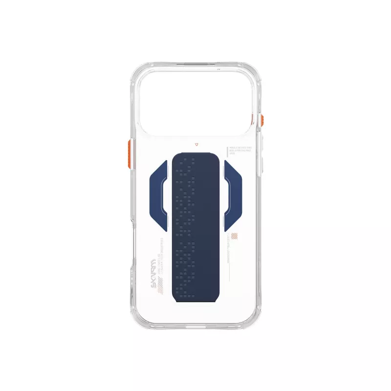 Capa Skinarma Haxa com carregamento magnético + suporte com pega para Apple iPhone 17 Pro Max, azul