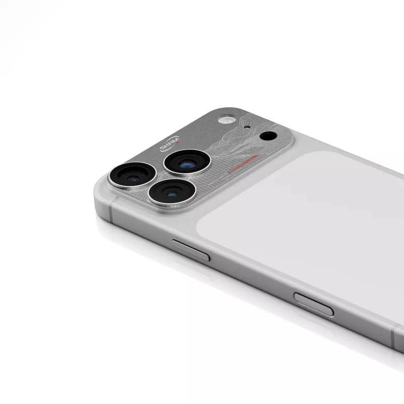 Protetor de lente da câmara em alumínio integral Skinarma Sonix para iPhone 17 Pro - prateado