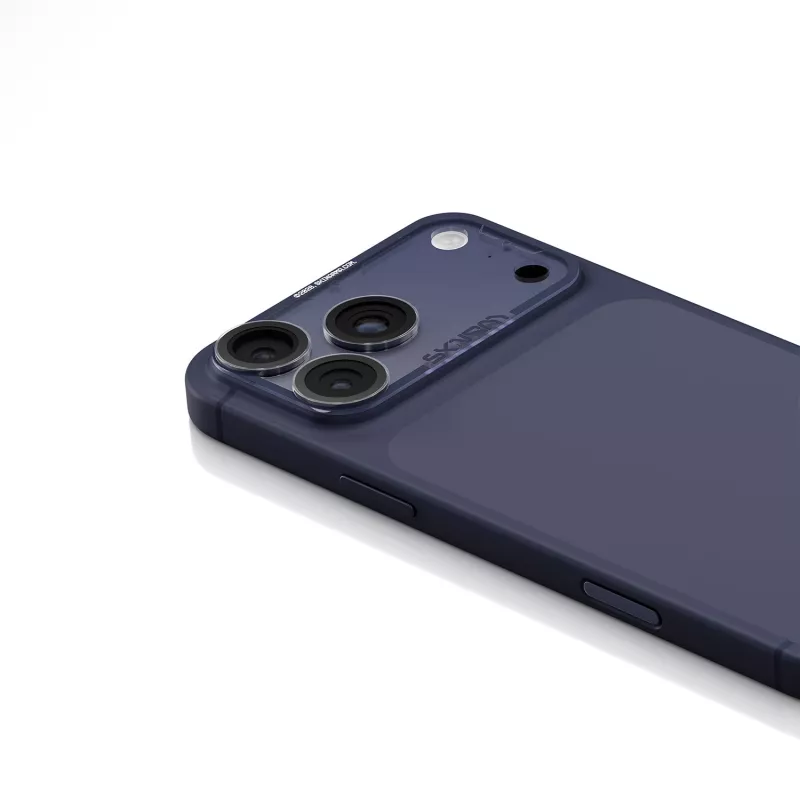Protetor de lente da câmara totalmente mate Skinarma Magma para iPhone 17 Pro Max, azul