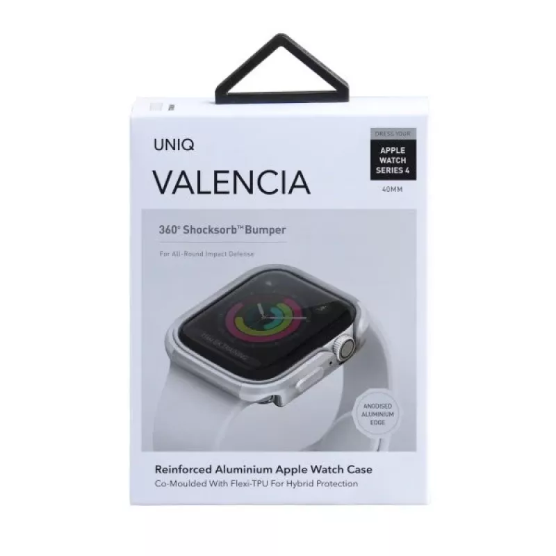 UNIQ Valencia Capa para Apple Watch Série 4/5/6/SE/SE3 40mm - Titanium Silver