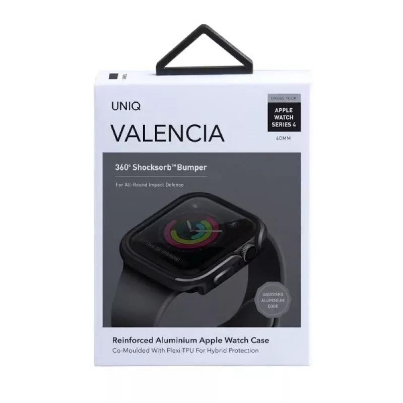 UNIQ Valencia Capa para Apple Watch Série 4/5/6/SE/SE3 40mm Gunmetal Grey