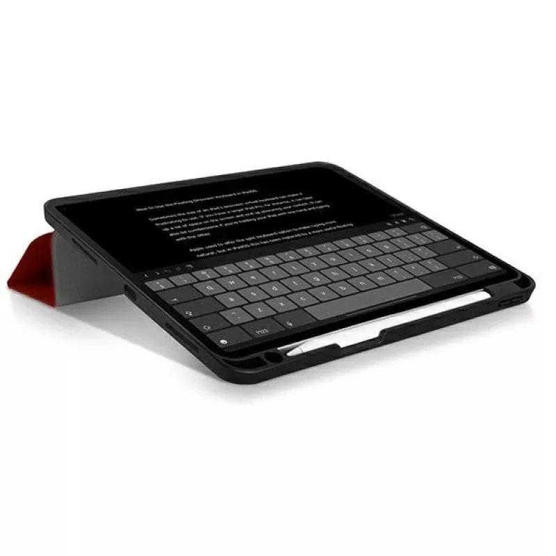 UNIQ Transforma Rigor Capa para iPad Air 10,9 polegadas (2020/2022) - Vermelho coral antimicrobiano