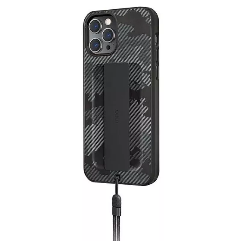 UNIQ Heldro Capa para iPhone 12 Pro Max 6,7 polegadas Charcoal Camo Antimicrobial