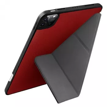 UNIQ Transforma Capa Folio para iPad Pro 11 polegadas (2021/2020) e iPad Air 10,9 polegadas (2022/2020) com proteção antimicrobiana, Vermelho coral