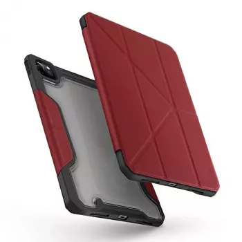 UNIQ Trexa Capa para iPad Pro 11 polegadas 2021/2020 e iPad Air 10,9 polegadas 2022/2020, antimicrobiano, Vermelho