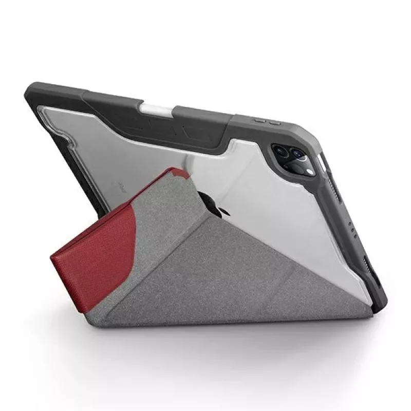 UNIQ Trexa Capa para iPad Pro 11 polegadas 2021/2020 e iPad Air 10,9 polegadas 2022/2020, antimicrobiano, Vermelho