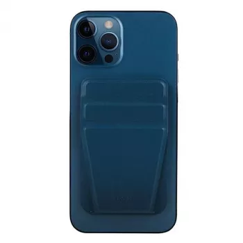 Suporte de telemóvel com porta-cartões UNIQ Lyft Magnetic Snap-On - azul