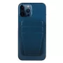 Suporte de telemóvel com porta-cartões UNIQ Lyft Magnetic Snap-On - azul