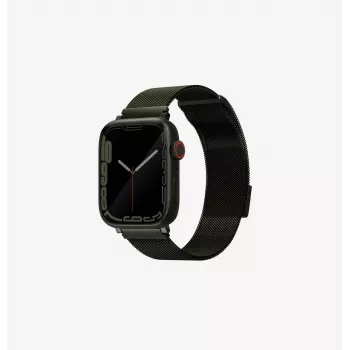 UNIQ Dante Bracelete para Apple Watch Milanese Loop Aço Inoxidável Verde 38/40/41mm Série 1-9/SE/SE2/SE3