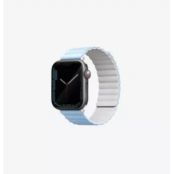 UNIQ Revix Bracelete Magnética Reversível para Apple Watch Série 1/2/3/4/5/6/7/8/9/SE/SE2/SE3 38/40/41mm Branco-Azul