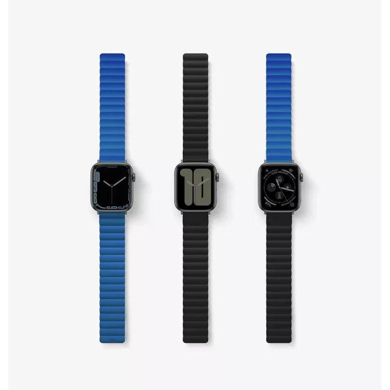 UNIQ Revix Bracelete Magnética Reversível para Apple Watch Série 1/2/3/4/5/6/7/8/9/SE/SE2/SE3 38/40/41mm Branco-Azul