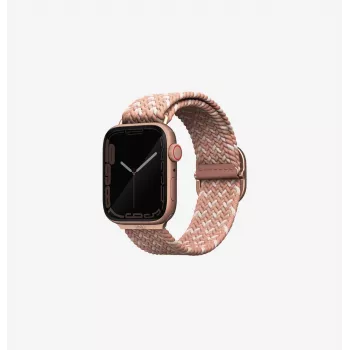 UNIQ Aspen Bracelete Braided Solo Loop para Apple Watch 38/40/41mm Série 1-9/SE/SE2/SE3 - Citrus Pink
