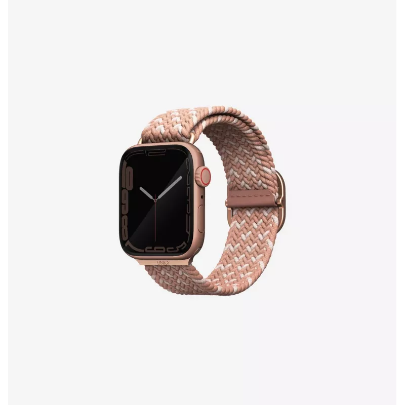 Pulseira entrançada UNIQ Aspen para Apple Watch 46/45/44 mm Series 1/2/3/4/5/6/7/8/9/SE/SE2/SE3 - Pebble Grey