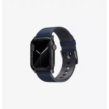 Pulseira UNIQ Straden Leather Hybrid para Apple Watch 42/44/45/49mm azul