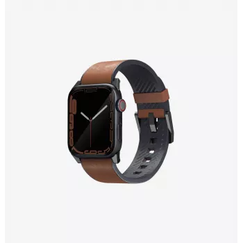 Pulseira UNIQ Straden Leather Hybrid para Apple Watch 42/44/45/49mm azul
